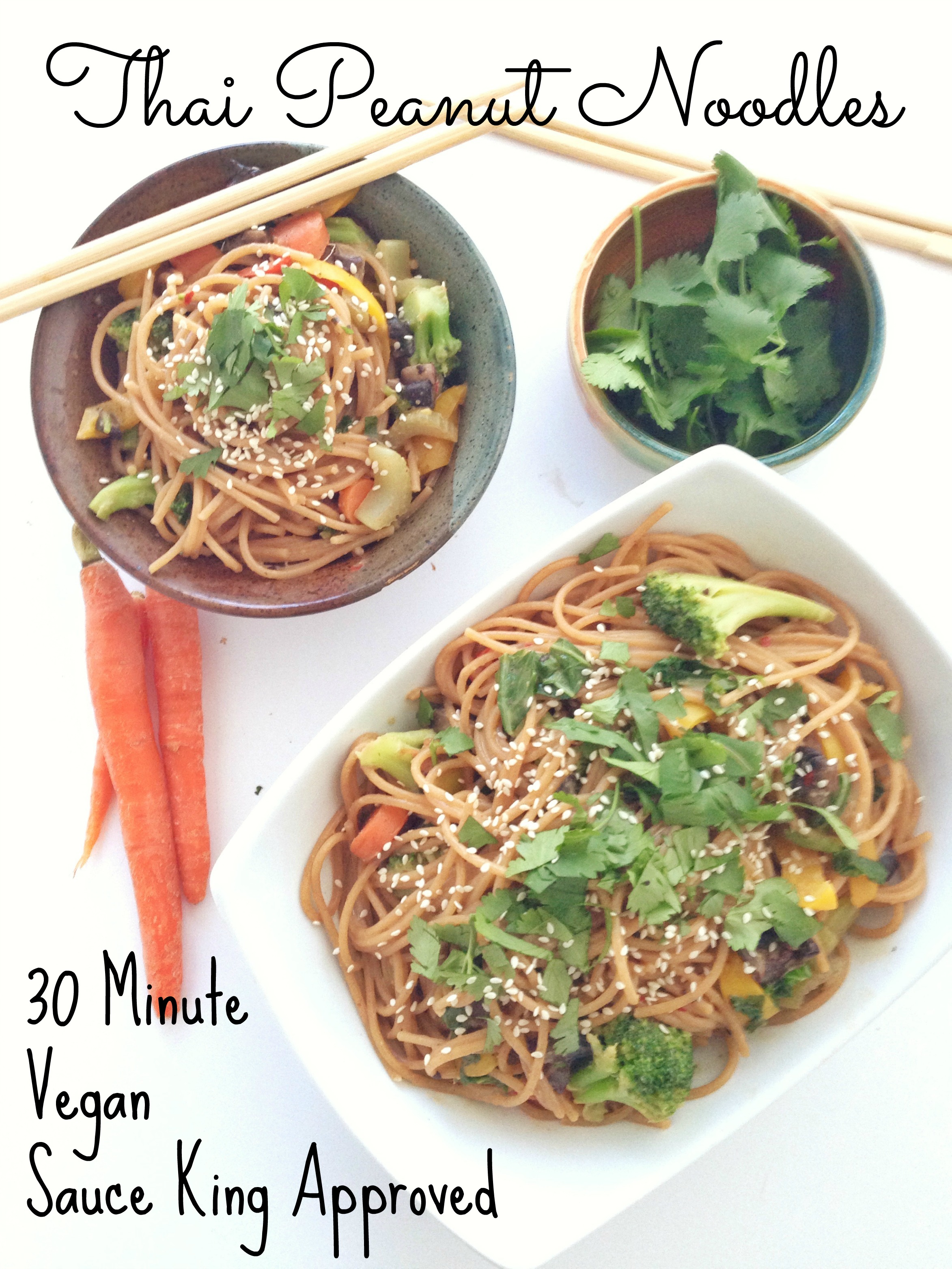 thirty minute thai peanut noodles vegan gluten free diary free