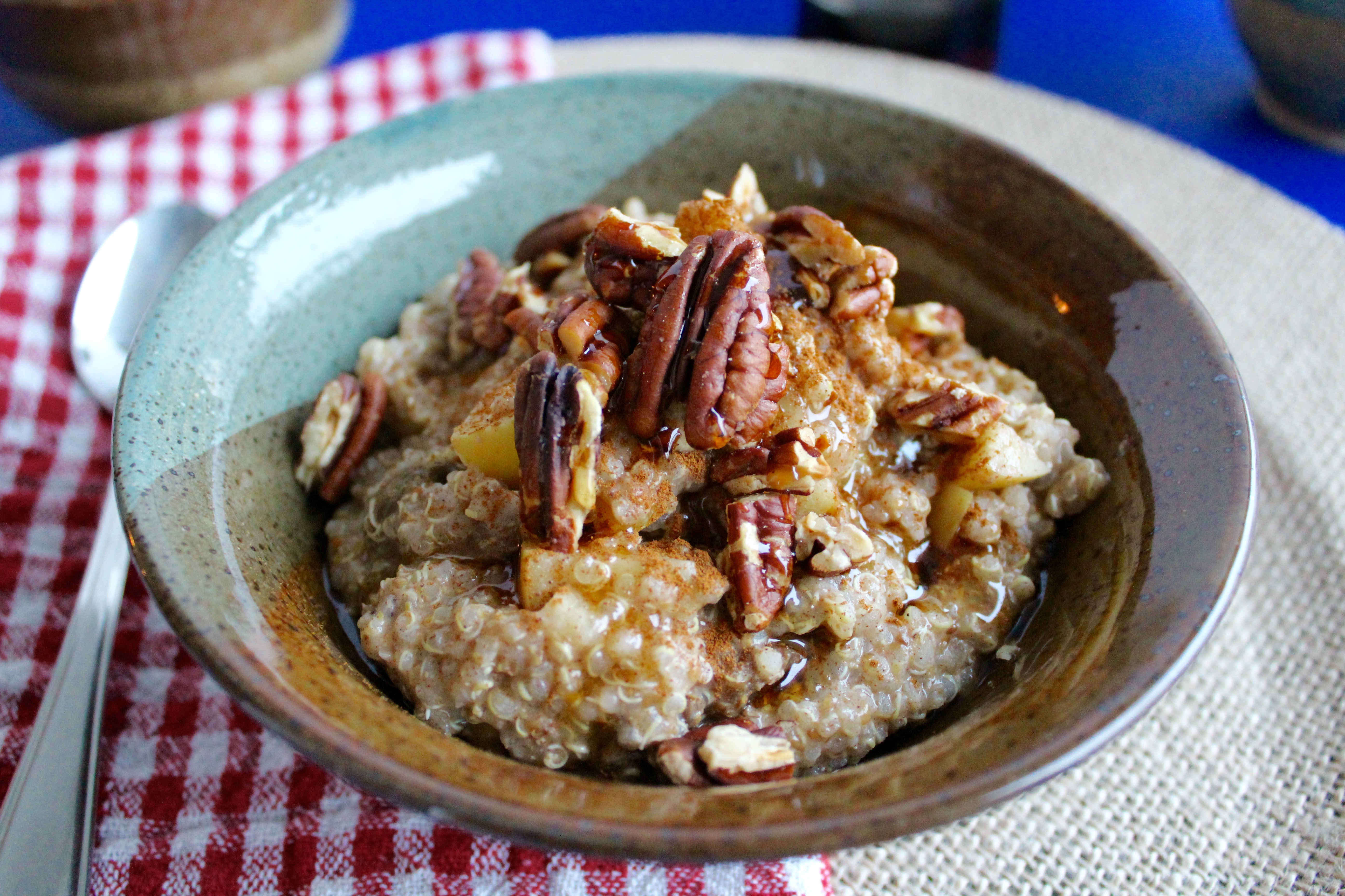 leftovers apple cinnamon quinoa breakfast bowl vegan gluten free