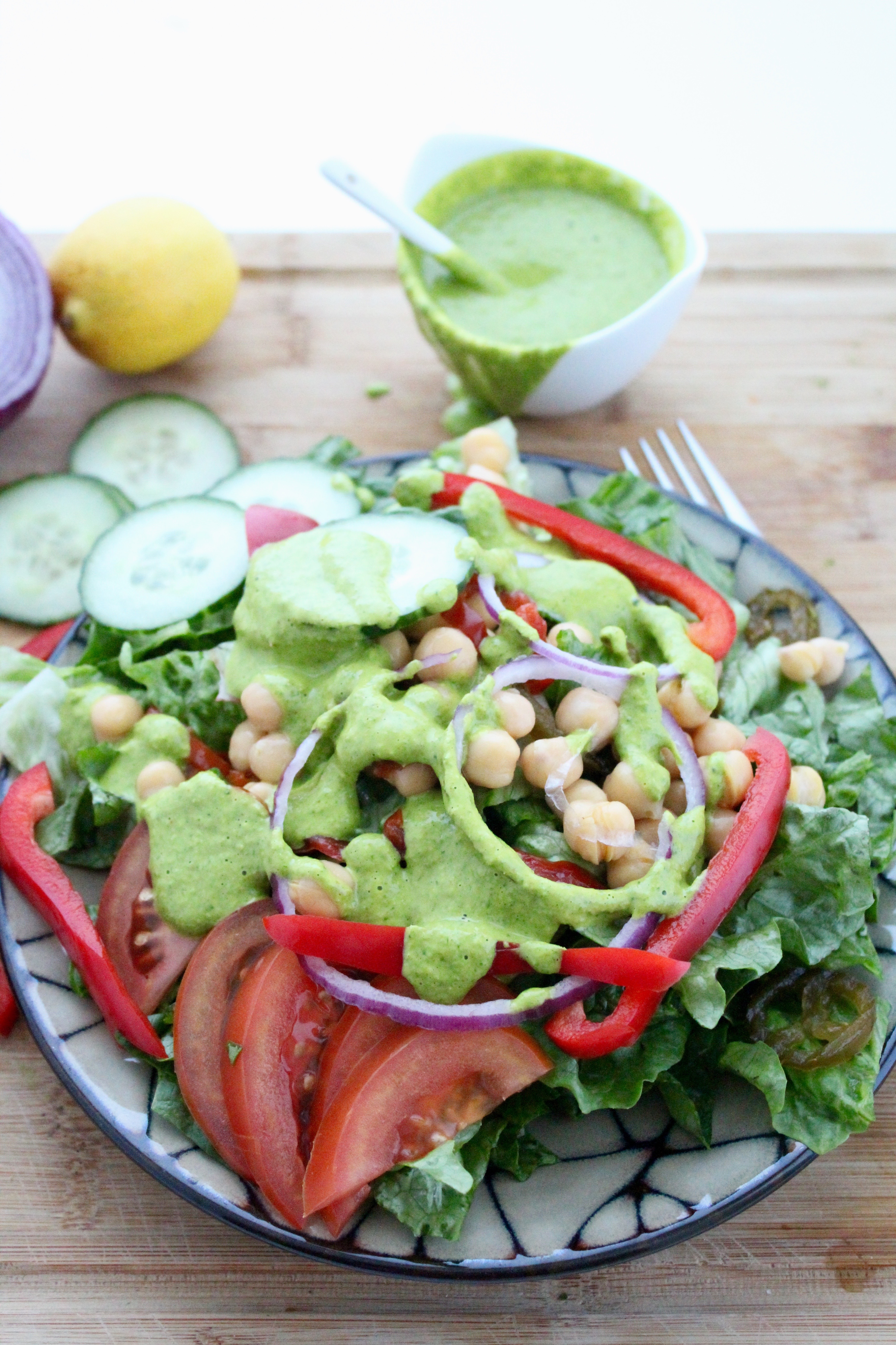 Deconstructed Falafel Salad! All the taste, without the hassle!