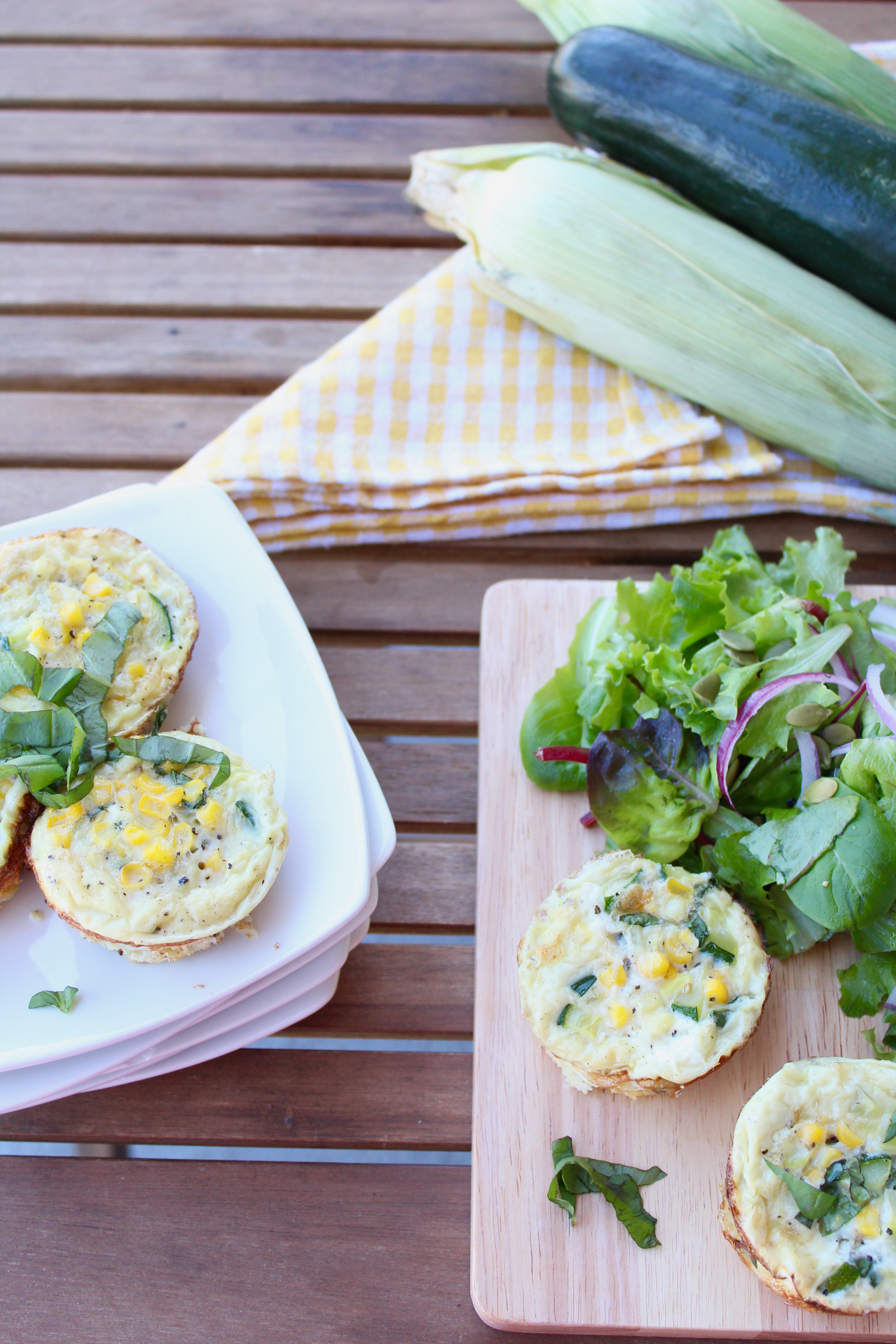 Corn, Zucchini and Goat Cheese Quiche