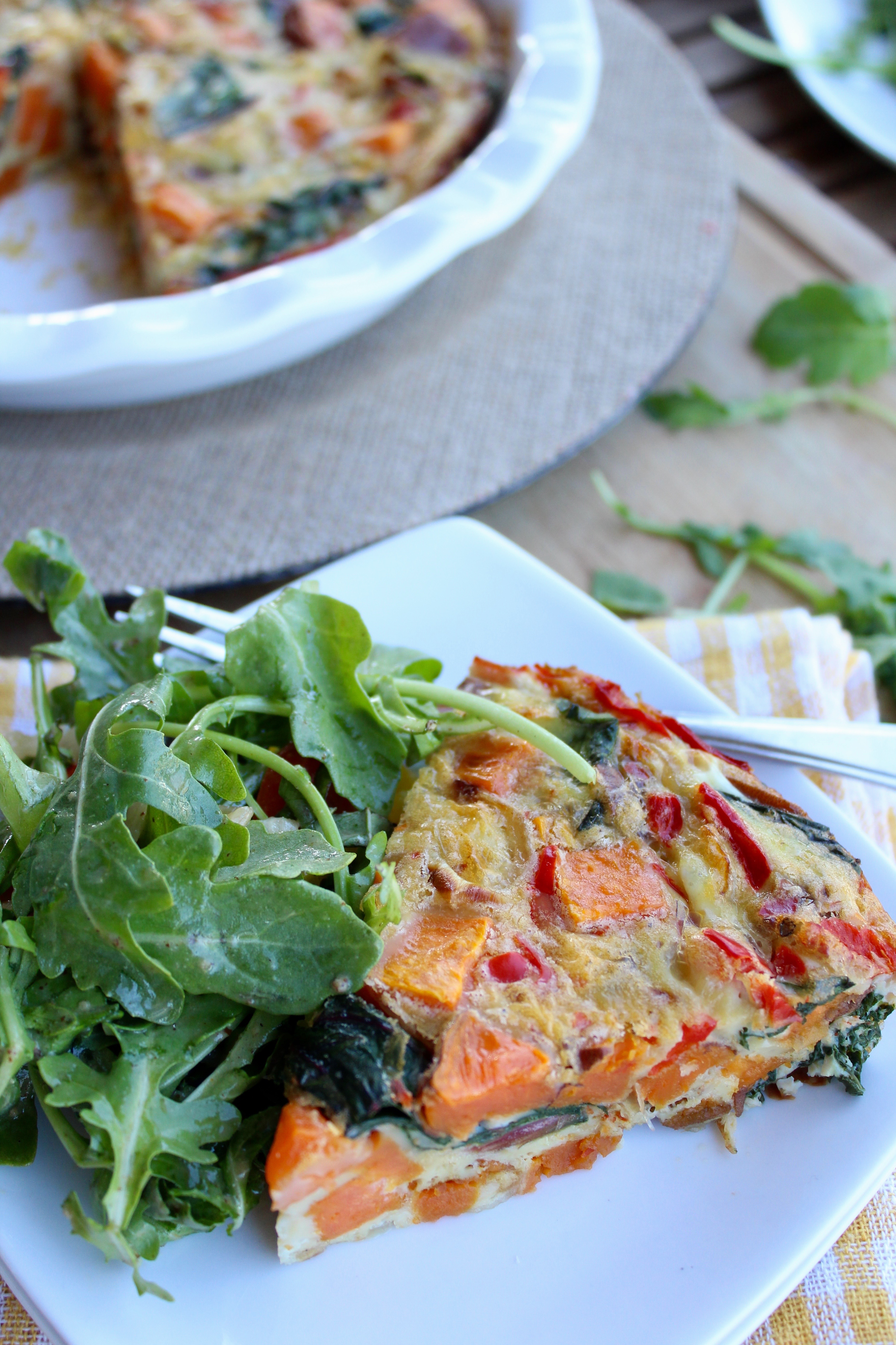 Swiss Chard and Sweet Potato Quiche: Gluten Free and Dairy Free!