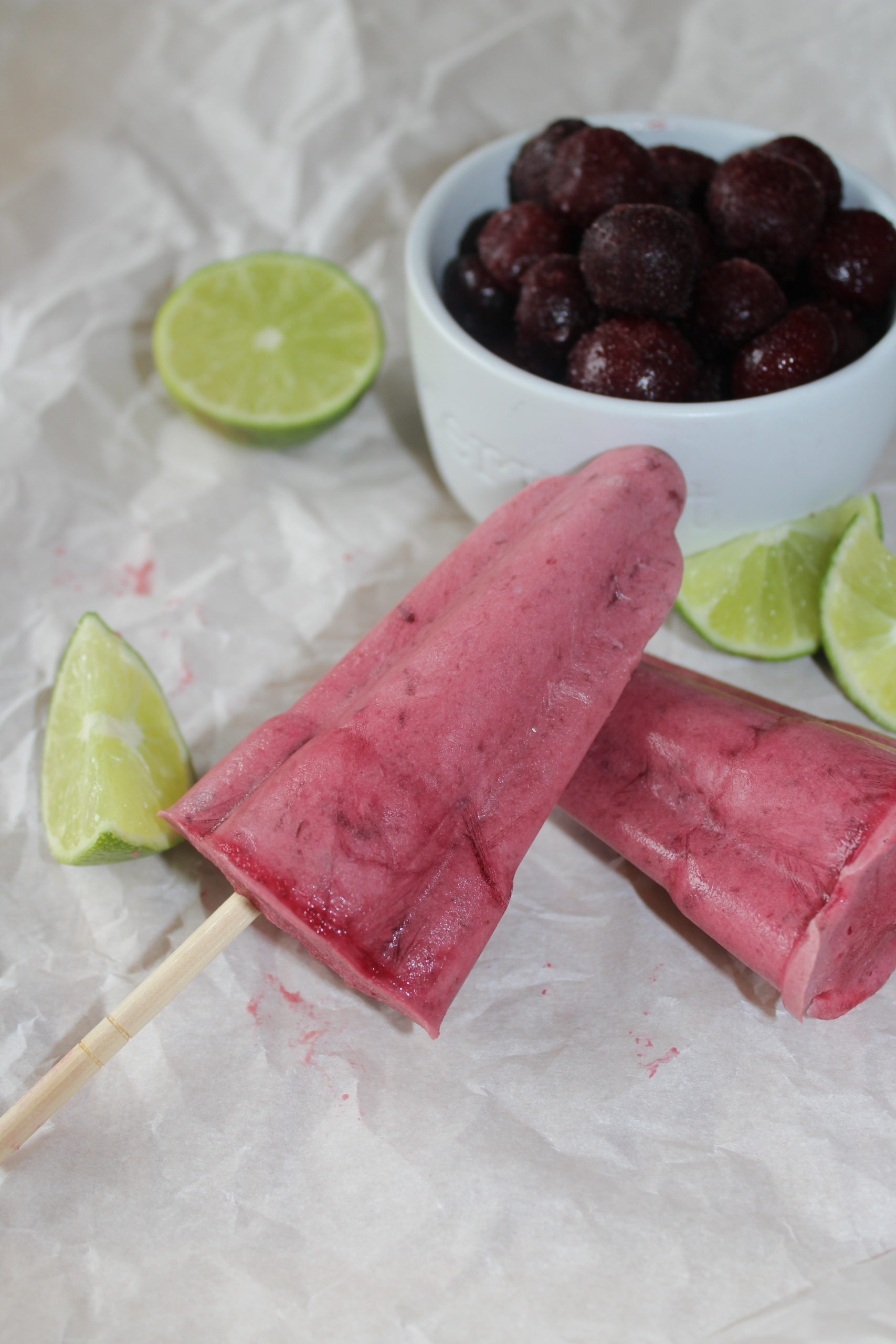 cherry lime popsicle
