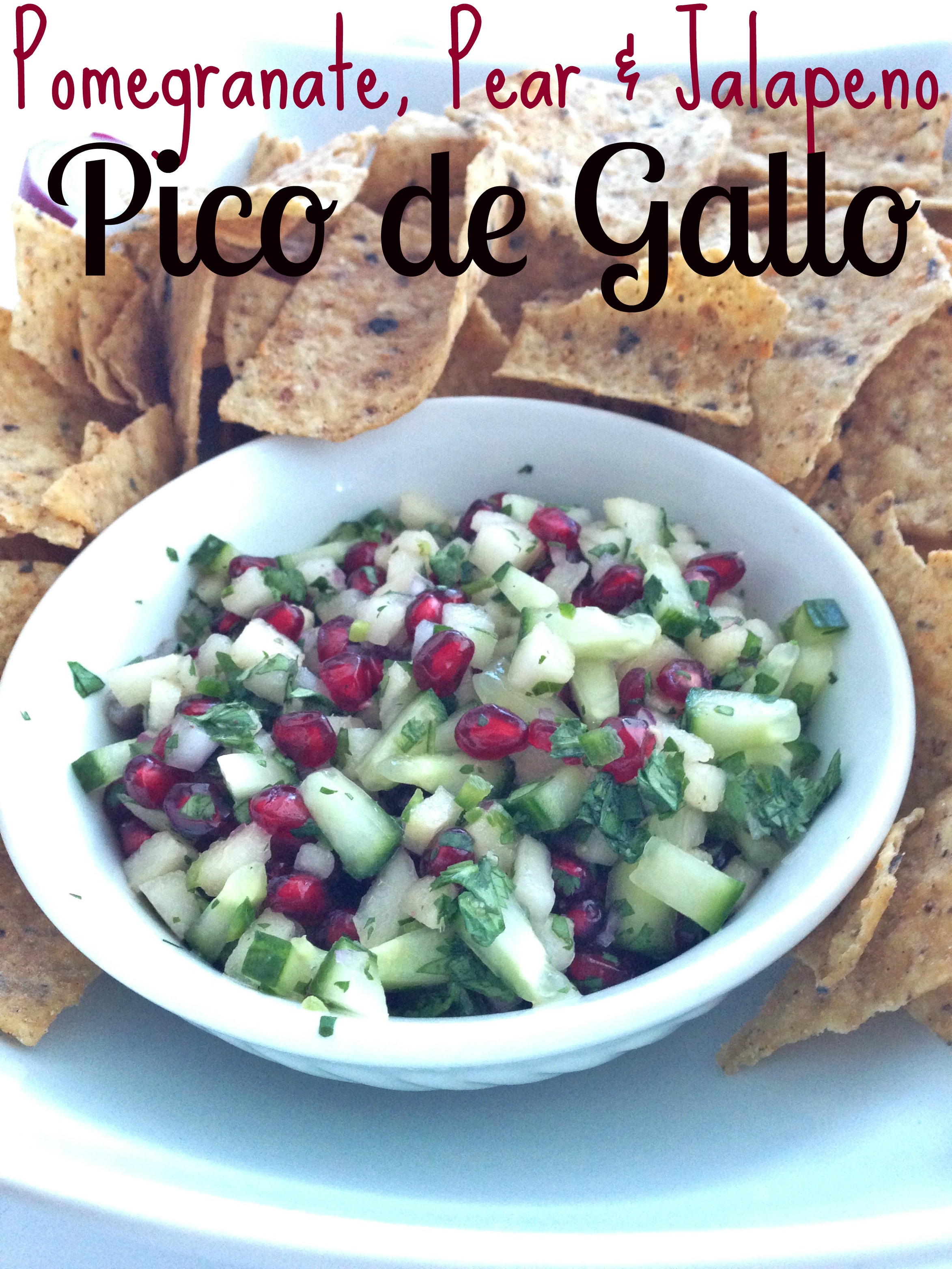 pomegranate pear jalapeño pico de gallo